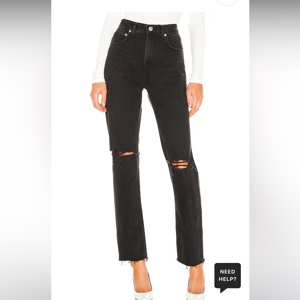 Nwt Agolde Cherie High Rise Straight Jeans In Distortion Size 24